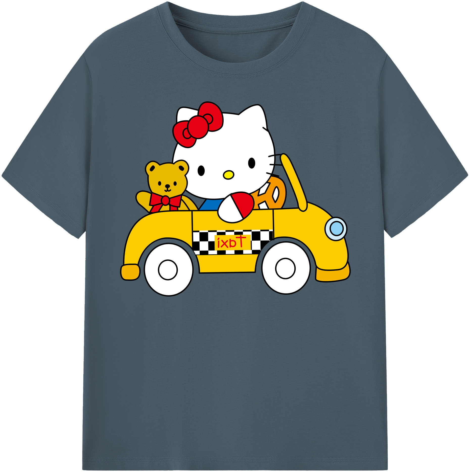 （画像用） Hello Kitty ハローキティ 綿100％半袖Tシャツ（フロントプリント）